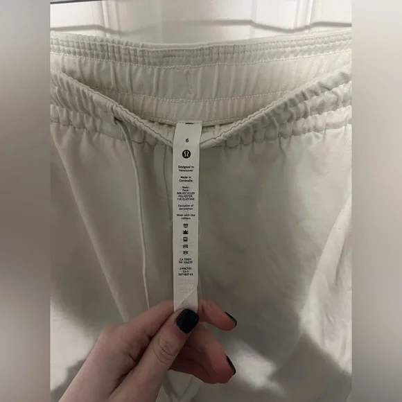 Lululemon Soft Jersey Classic-Fit Mid-Rise Cropped Jogger Heathered Bone Size 6 - Picture 7 of 7